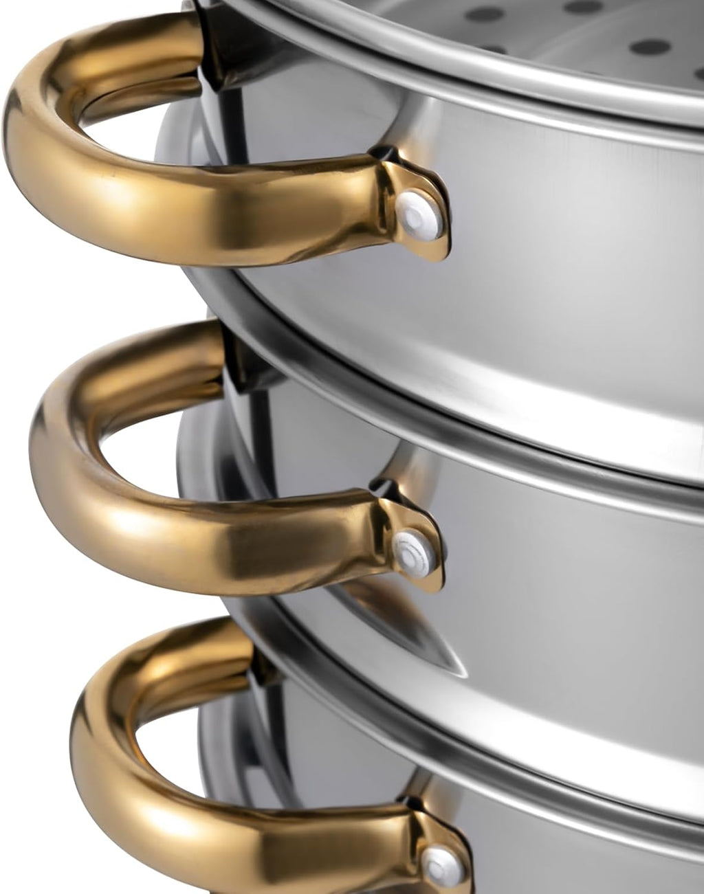 Steamer Pot 5 Tier 26cm Stainless Steel with Glass Lid a7