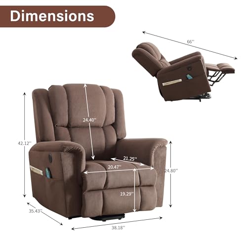 Power Lift Recliner Chair with Heat and Massage for Elderly k7