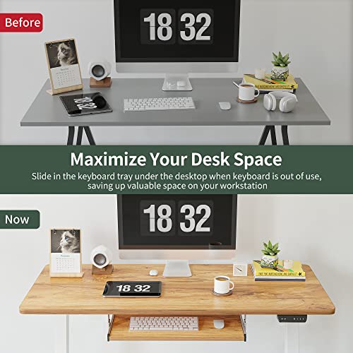 Standing Desk with Keyboard Tray 40x24 Electric Adjustable a7
