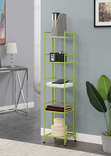 Storage Shelves 5-Tier Folding Metal Shelving Cobalt Blue k7