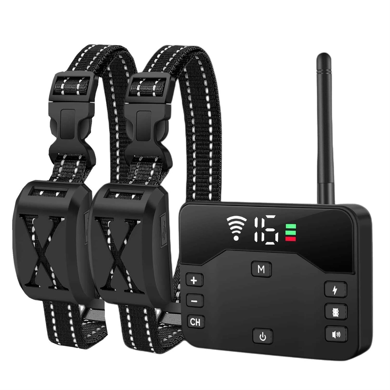 BHCEY Wireless Dog Fence 2023 Electric Fence for 2 Dogs Shocks Training collar Remote 2-in-1Wireless Pet containment System with Adjus - Pet Supplies online store