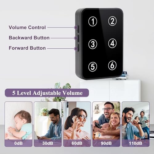 Wireless Caregiver Pager Nurse Call Button for Elderly LED Alert System k7m