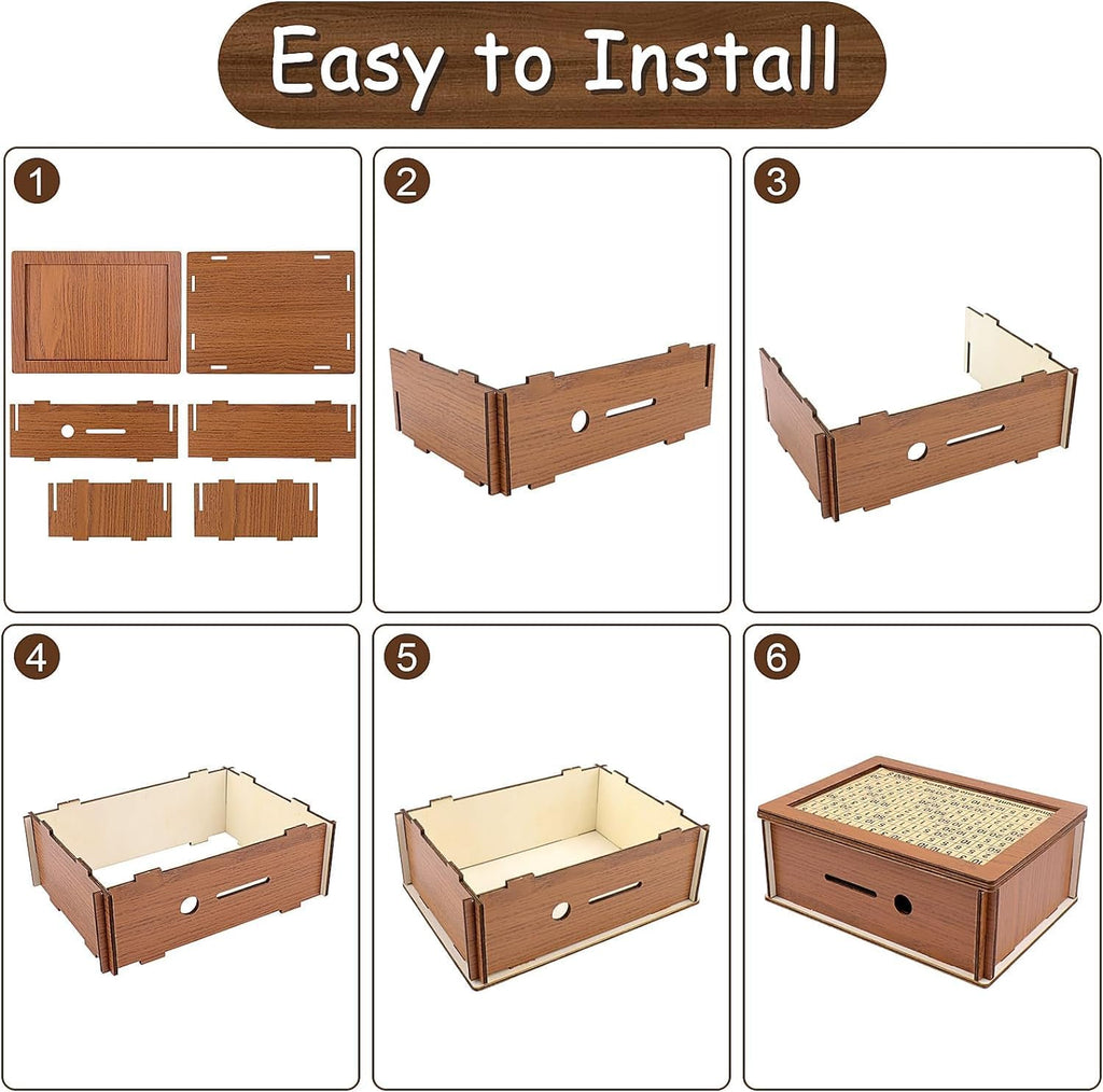 Wooden Savings Box with Coin Counter 8 Inch a7
