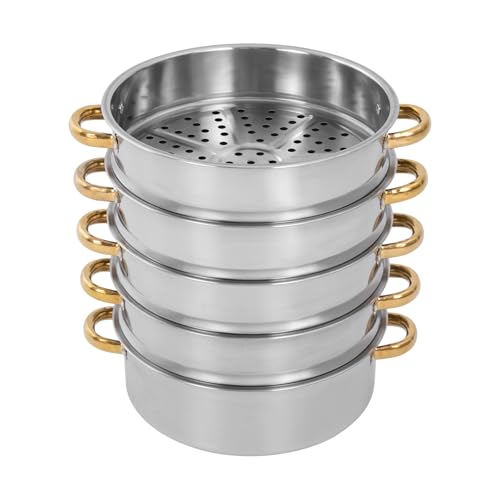 Stainless Steel Steamer Pot 28cm with Glass Lid a7