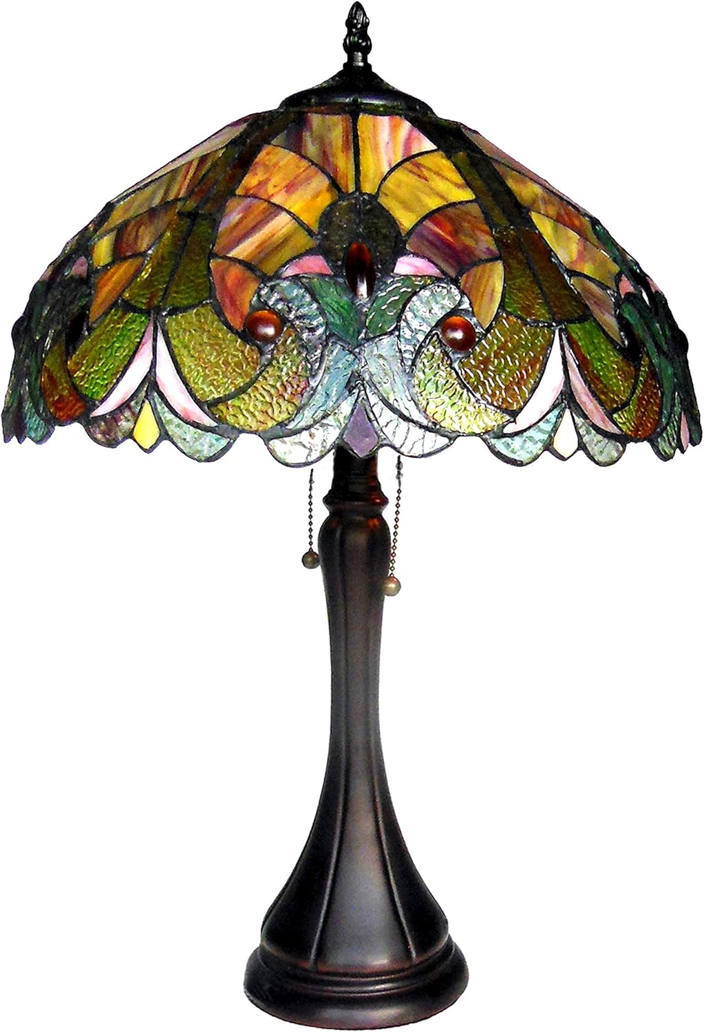 Victorian 2 Light Table Lamp 16 Shade a7