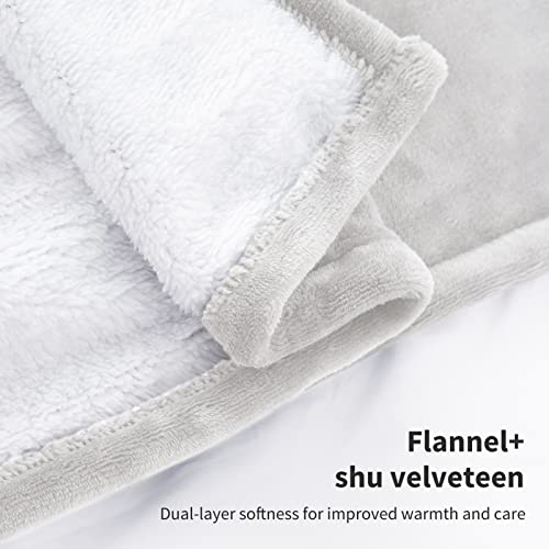 Heated Throw Blanket with 3 Levels Auto Off Machine Washable 50x60 Blue k7