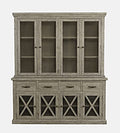 Jofran Telluride Rustic Distressed Pine 70" Four Drawer Sideboard Buffet Server, Server Only, Driftwood Grey