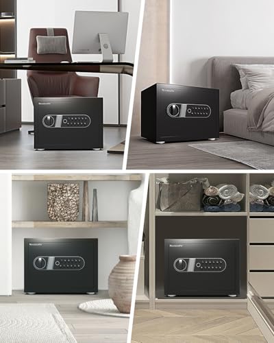 Biometric Fingerprint Home Safe Box with Fireproof Waterproof Bag a7k
