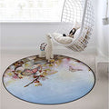 Bamboo Chair Mat for Hardwood Floor Anti-Slip Office Chair Mat for Carpet Desk Chair Mat for Office Gaming Room Home Decor Bamboo Tree Clear Simple Background,Grey Charcoal Diameter 43.3 in