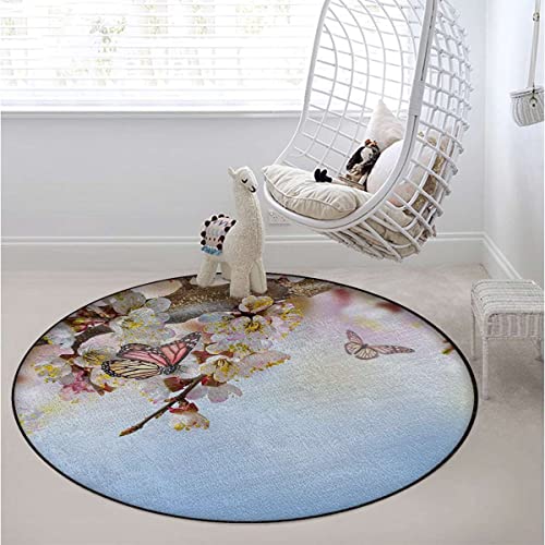 Bamboo Chair Mat for Hardwood Floor Anti-Slip Office Chair Mat for Carpet Desk Chair Mat for Office Gaming Room Home Decor Bamboo Tree Clear Simple Background,Grey Charcoal Diameter 43.3 in