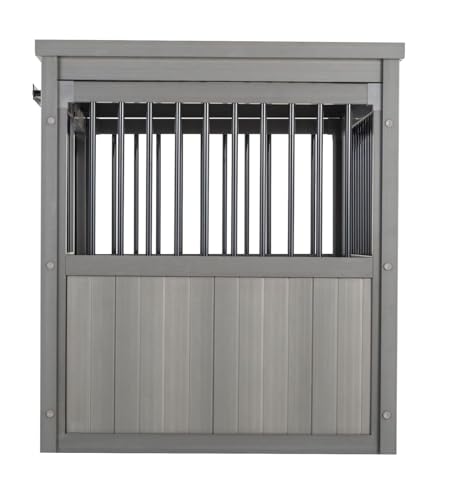 Sliding Barn Door Dog Crate Large Grey k7p