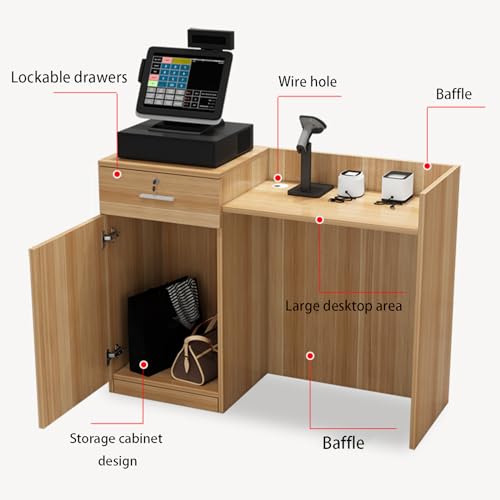 Reception Desk with Counter for Salon Lobby Office k7m