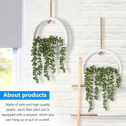 Artificial Hanging Succulents in Pot with Lanyard a7