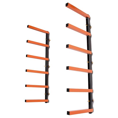 Steel Wall Mounted 6-Tier Lumber Storage Rack a7k