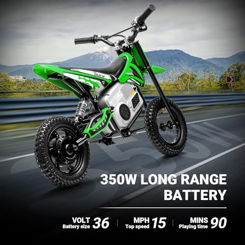 Electric Dirt Bike 350W for Kids 8-12 Pink a7