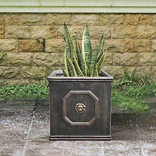 Concrete Planter with Drainage Hole for Indoor Outdoor Garden a7
