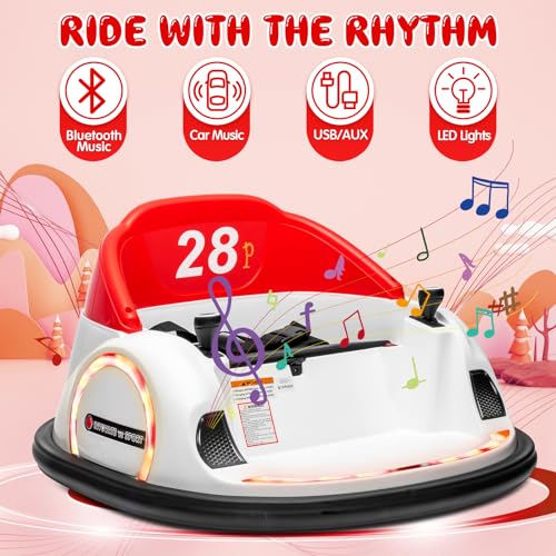 Kids Electric Bumper Car with Remote and Music Blue k7