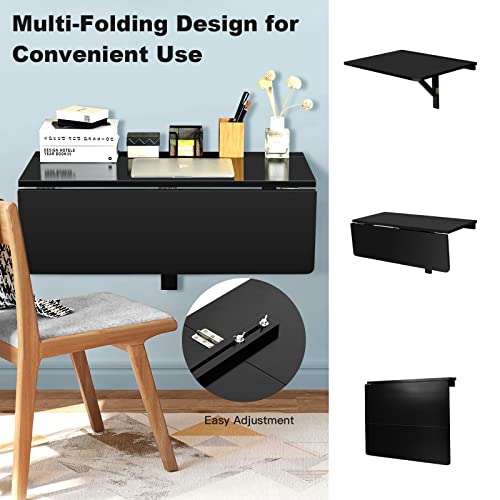 Wall Mounted Folding Desk for Small Spaces Gray k7p