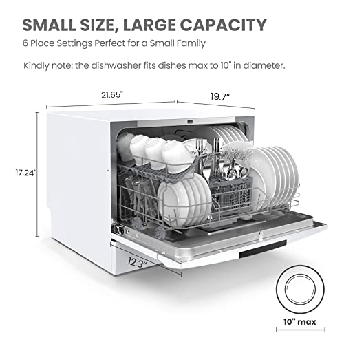 Countertop Dishwasher 6 Place Settings 8 Programs Black k7