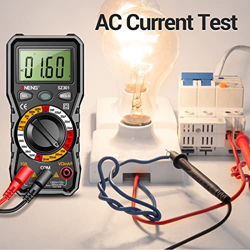 Digital Multimeter with Case, AC DC Voltmeter, Ohm Volt Amp Meter k9