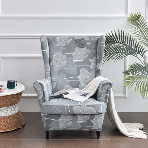 Armchair Slipcovers for Recliner Sofa Wing Chair 2 Pieces Stretch Spandex q7