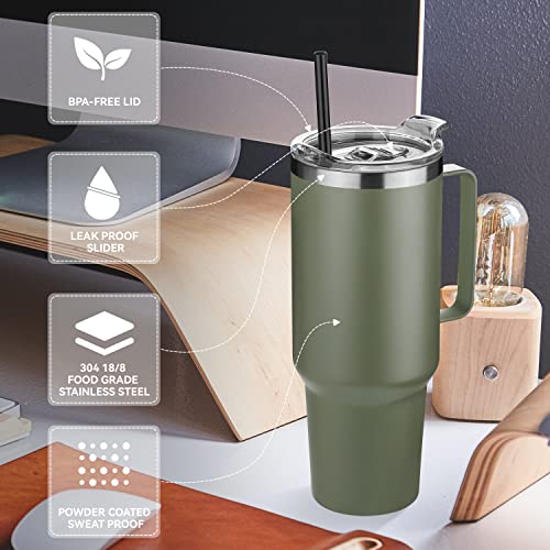 Stainless Steel Tumbler with Handle, Vacuum Insulated Travel Mug k7p