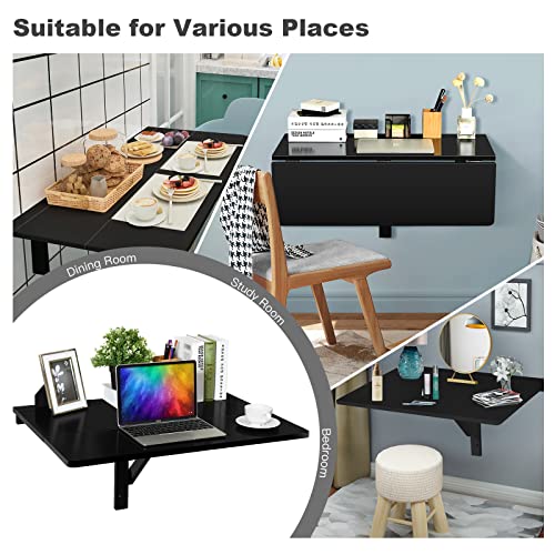 Wall Mounted Folding Desk for Small Spaces Gray k7p