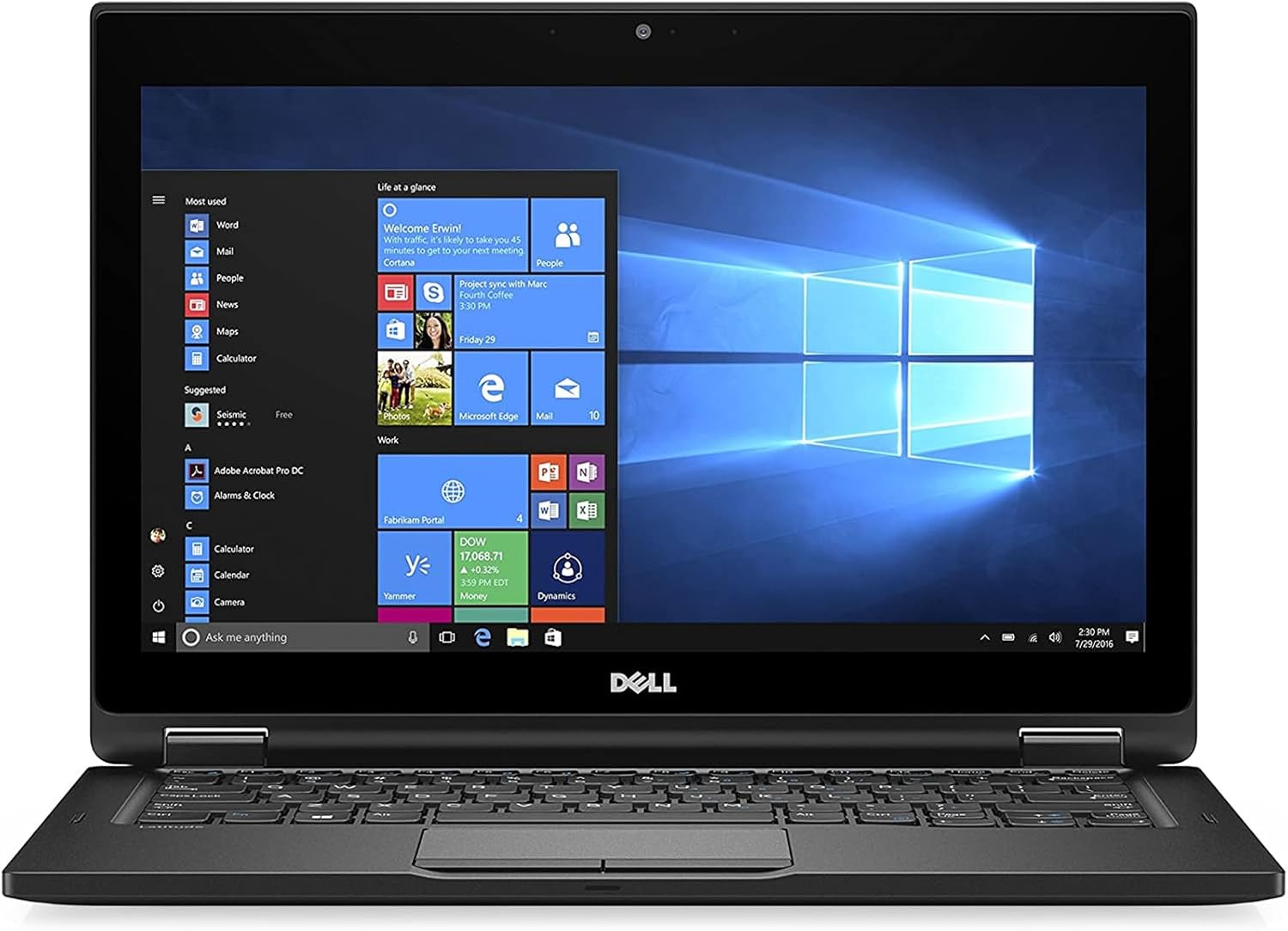 Dell Latitude 5289 12.5" FHD, Core i5-7300U 2.6GHz, SSD, 256GB Solid State Drive, Windows 10 Pro 64Bit, CAM, Touch (Renewed)