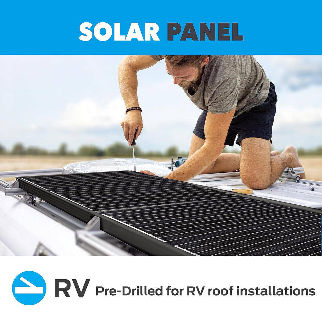 Solar Panel 100W Portable for RV Power Station Black k7