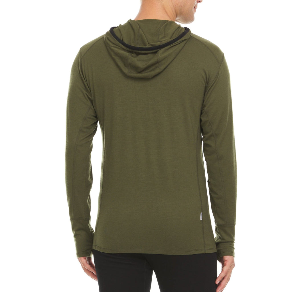 Men's Wool Quarter Zip Sun Hoodie Microweight k7