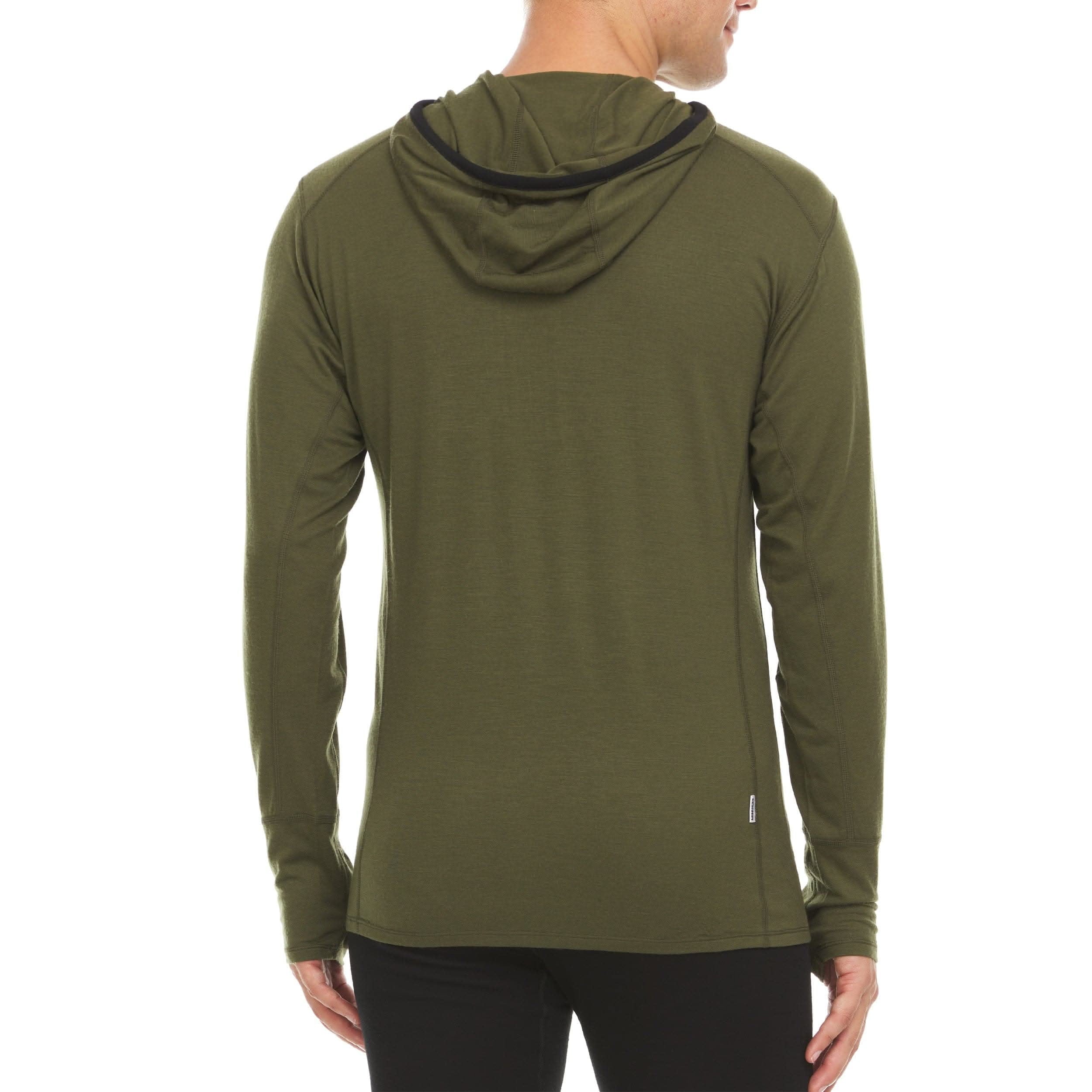 Men's Wool Quarter Zip Sun Hoodie Microweight k7