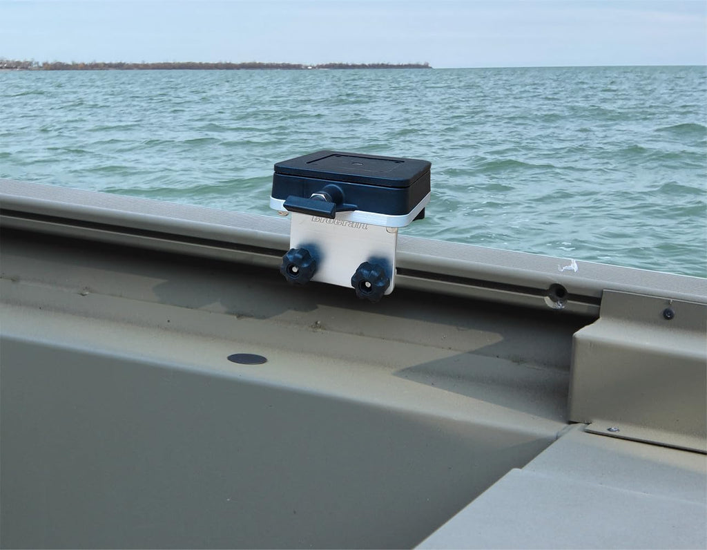 Brocraft Aluminum Downrigger Bracket with Swivel Base for 90 Degree Boat Track System/Lund Sport Track/Versatrack Track/Ranger Track