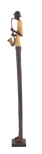 Polystone Musician Decorative Sculpture Set of 4 Brown k7m