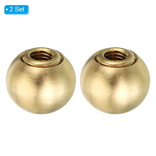 Brass Ball Lamp Finials Caps Knob 2 Set7k