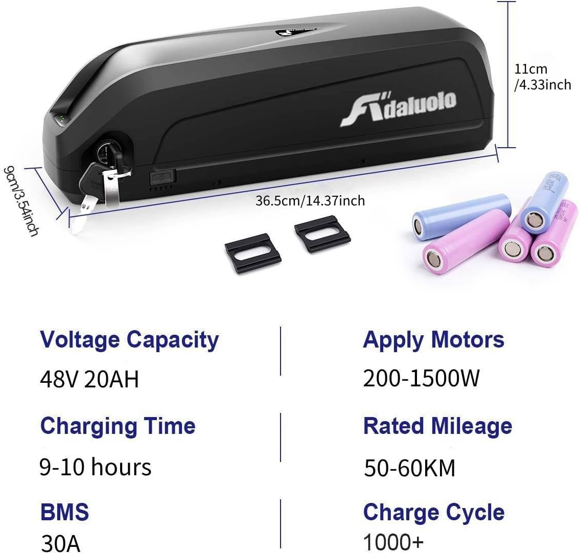 48V 20AH Electric Bike Battery Pack with Charger a7