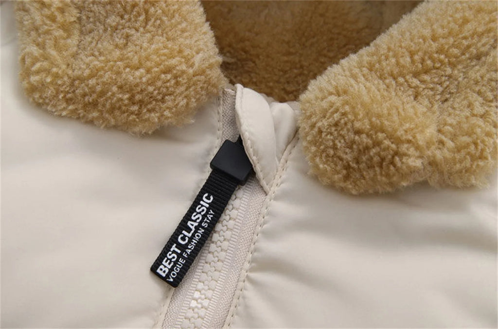 Toddler Winter Hooded Padded Jacket Beige 18-24 Months k7