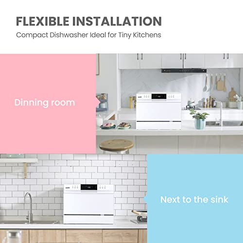 Countertop Dishwasher 6 Place Settings 8 Programs Black k7