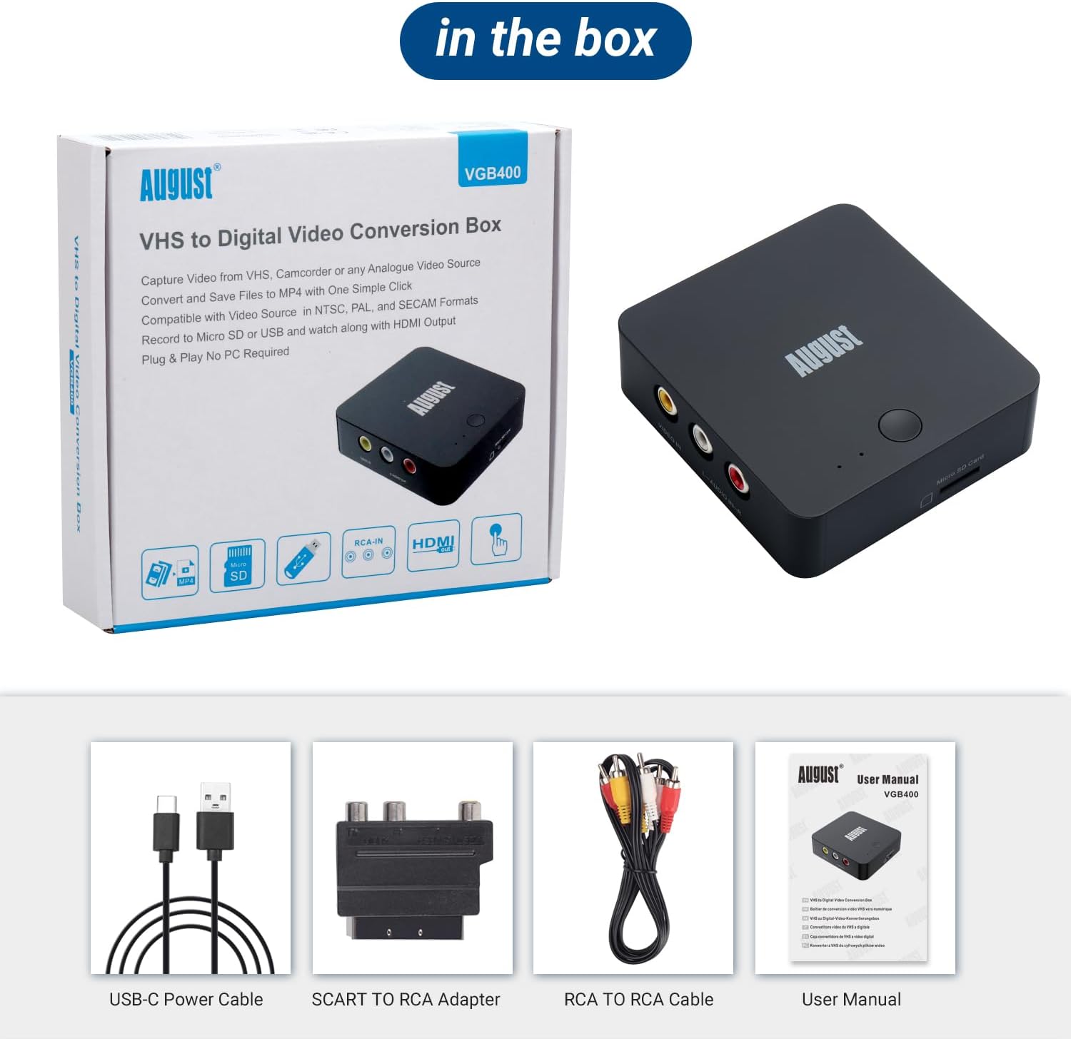 Video Capture Card HDMI to USB SD Recording 4k