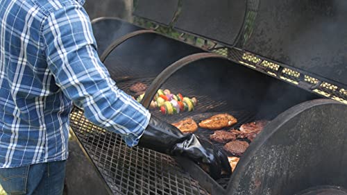 BBQ Smoker Oven Glove Insulated Heat Resistant Kitchen Mitt XL Black Neoprene k7