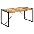 Kitchen & Dining Tables Dining Table 63"x31.5"x29.5" Solid Mango Wood,Industrial Mango Wood Dining Table with PowderCoated Steel Legs for 6 Home & Kitchen Furniture