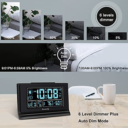 Alarm Clock with Battery Backup, Auto Set Digital Display 5 Inch k7