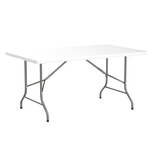 Folding Table 6ft White Plastic Portable Indoor Outdoor Picnic Camping a7