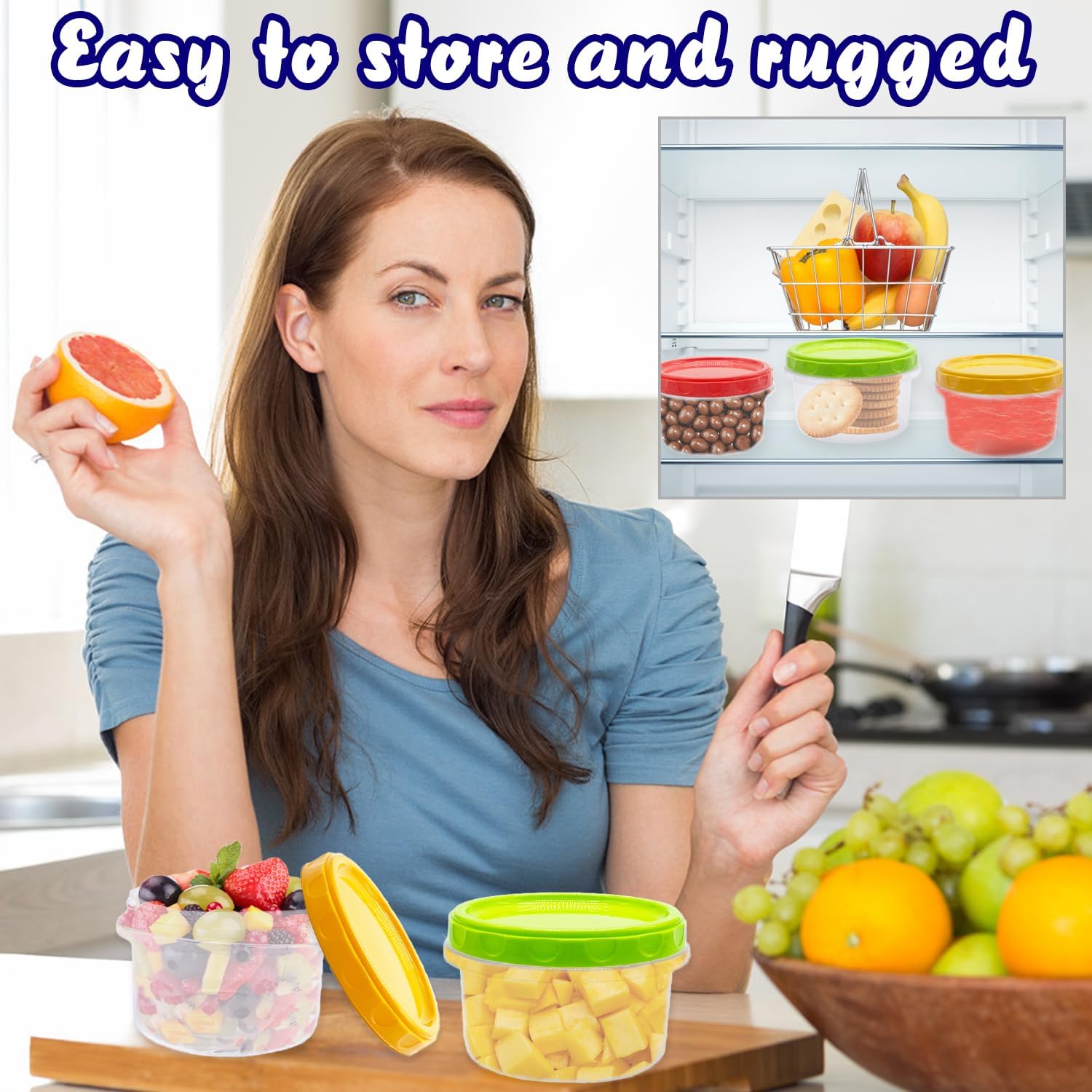 Reusable Small Plastic Containers with Screw Lids a7