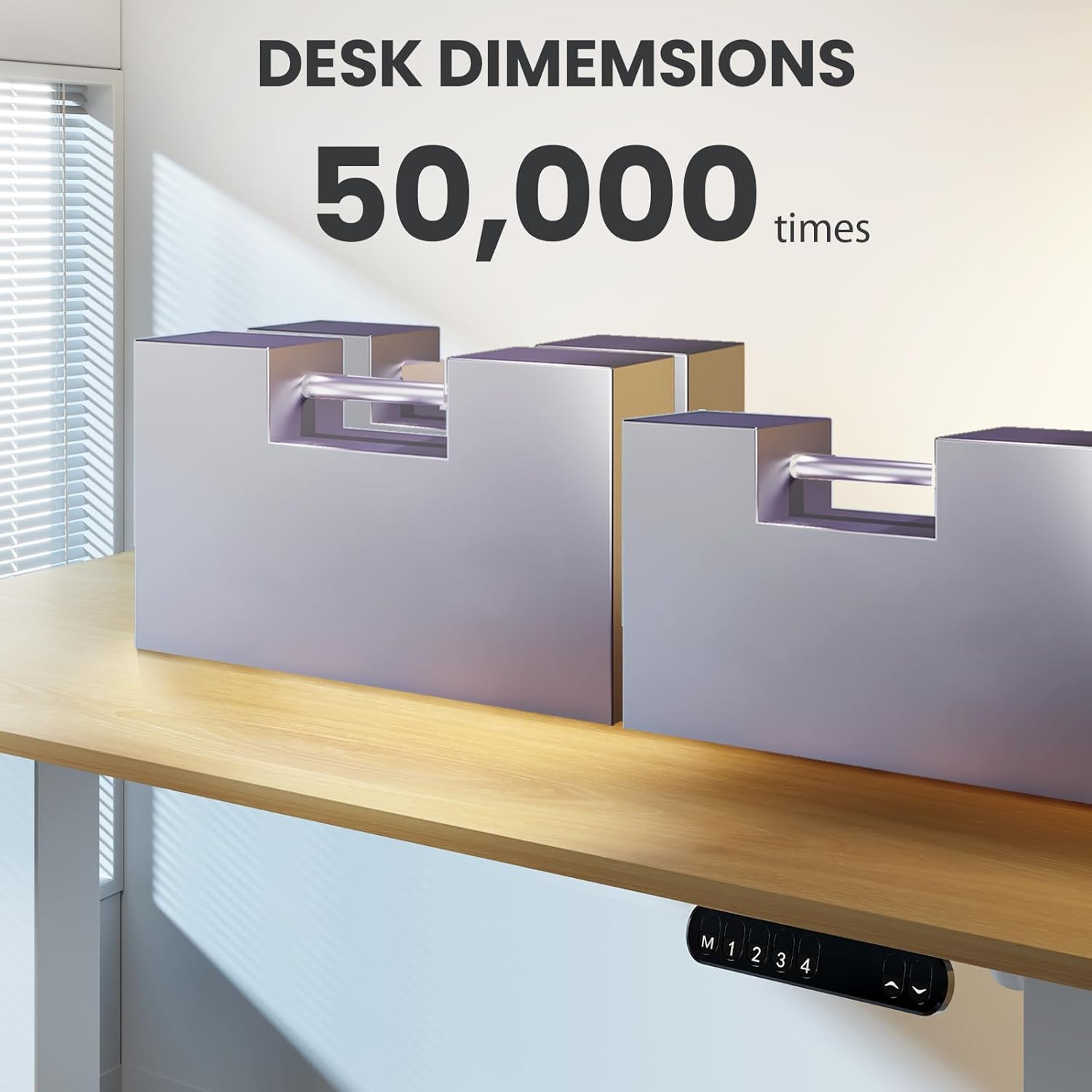 Adjustable Standing Desk 48 x 24 Maple k7p