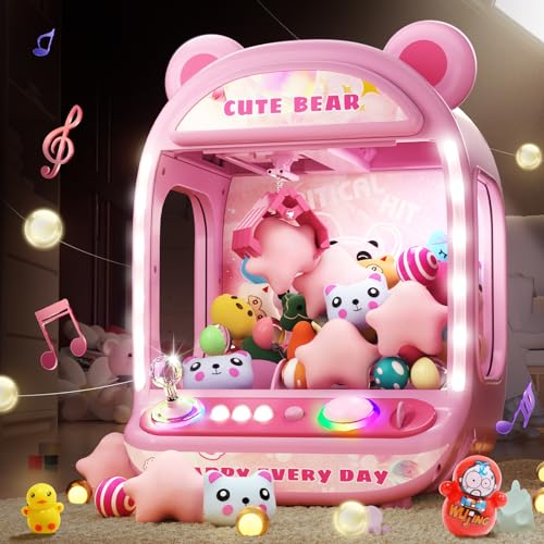 Claw Machine for Kids,Unicorns Toys for Girls Age 6+,Arcade Games Mini Vending Machine with Squishy Fidget Toys,Candy Machine Candy Dispenser Machine,Claw Game Machine,Birthday Gifts