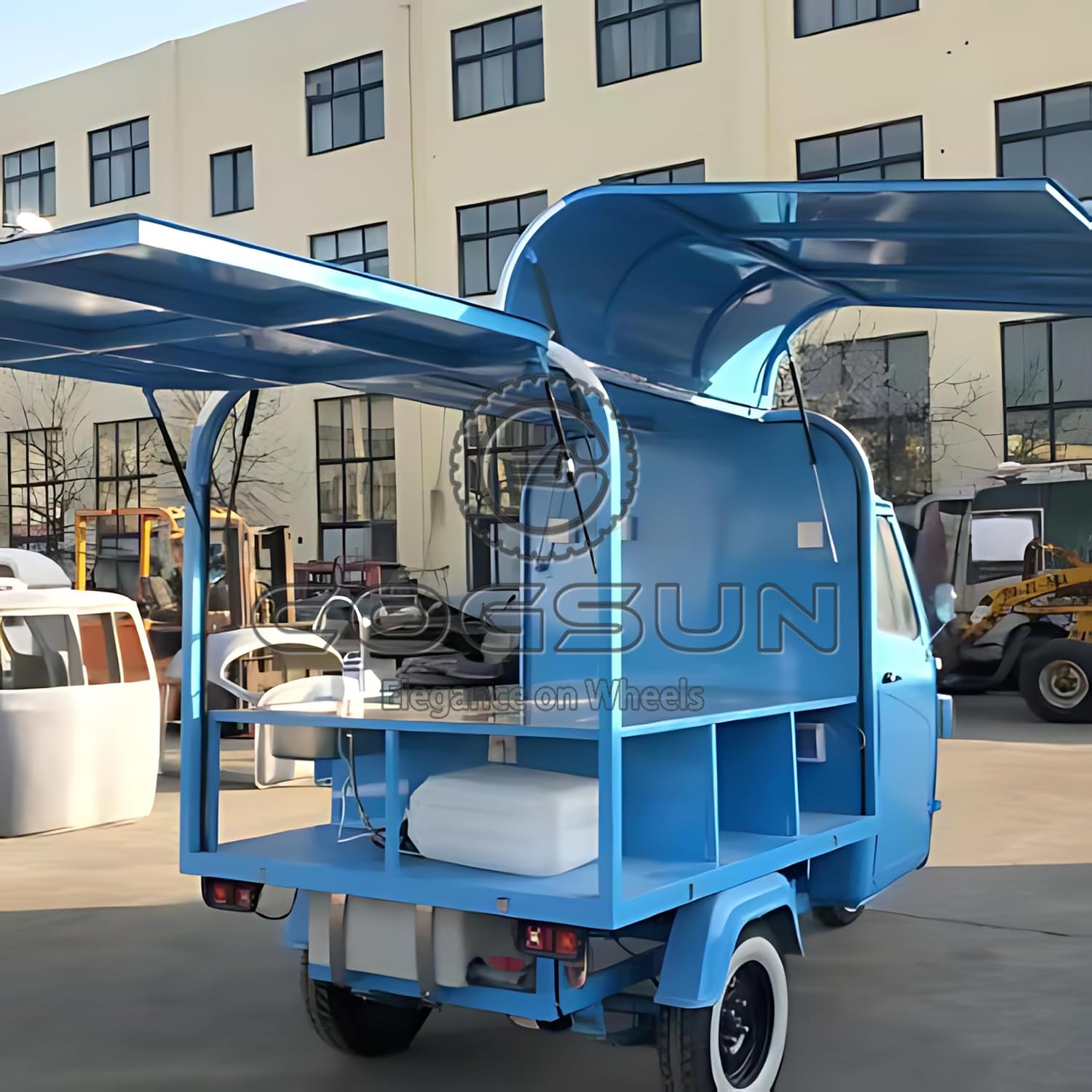10.5ft Display Food Trailer Concession Kitchen with Sink a7