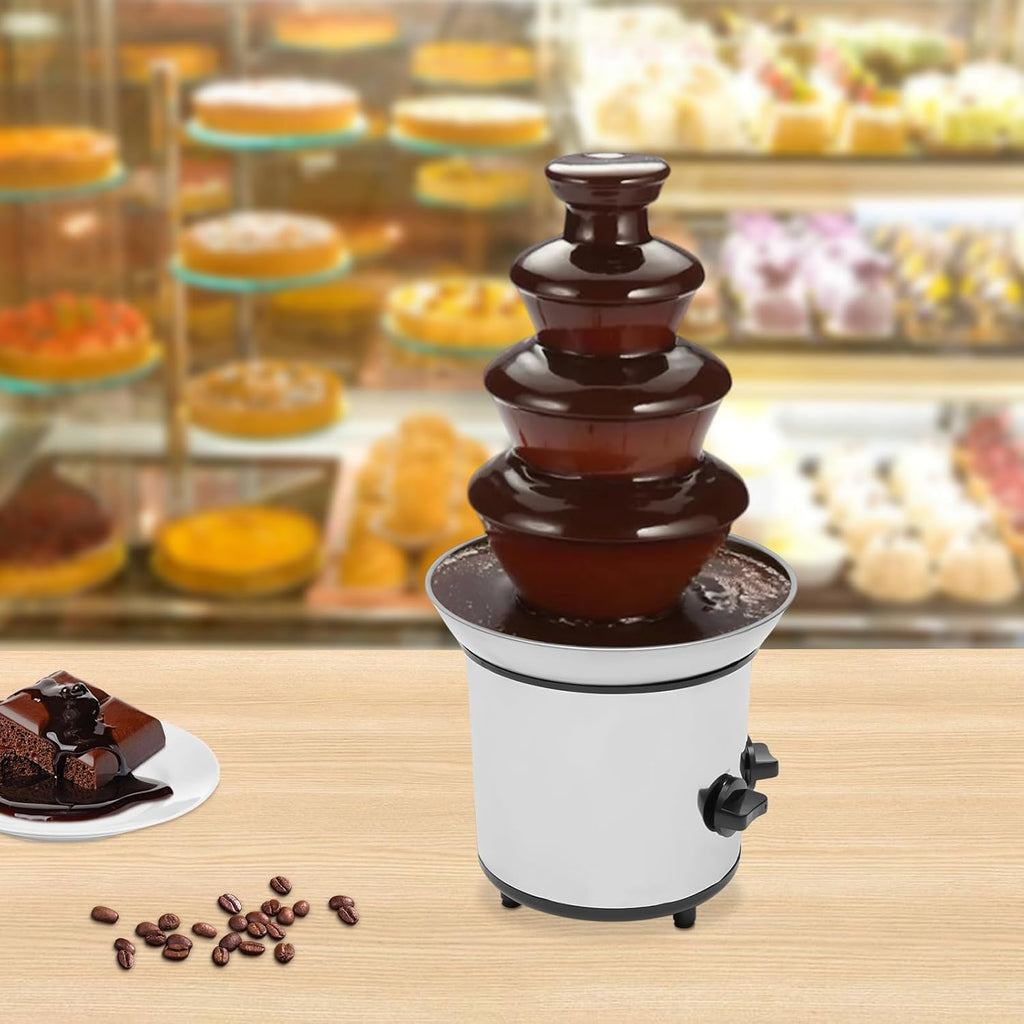 170W 4-Tier Electric Chocolate Fondue Fountain for Parties k7m