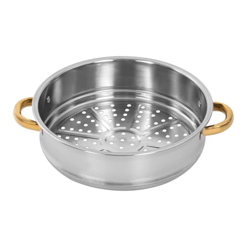 Stainless Steel Steamer Pot 28cm with Glass Lid a7