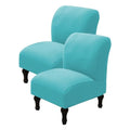 Armless Chair Slipcover 2Pcs Stretch Armless Accent Chair Cover Removable Washable Armless Slipper Chair Slipcover Furniture Protector Covers for Accent Chair without Arms for Living Room 19