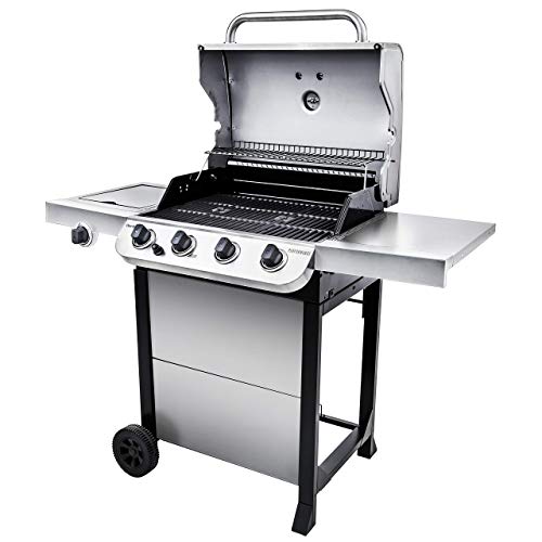 Stainless Steel 4-Burner Propane Gas Grill with Side Burner a7k